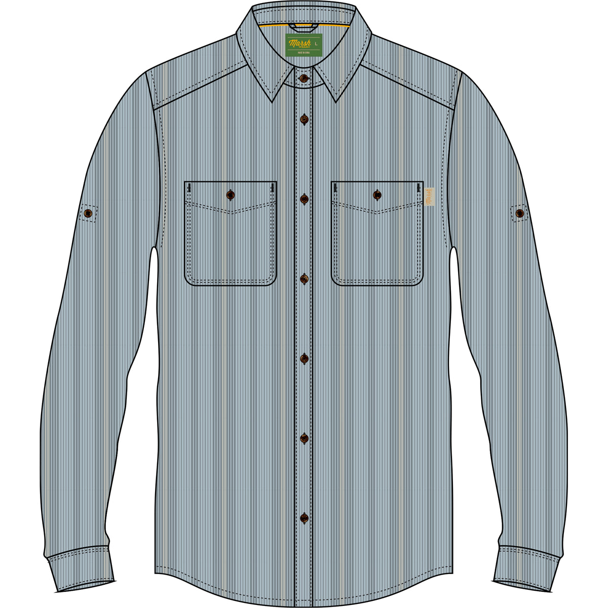 Marsh Wear Westerly Flannel Long Sleeve Button up Shirt