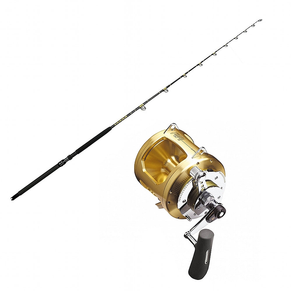 Buy Shimano TIAGRA 30WLRSA TROLLING 2 SPD, Get 25% off CHAOS Planer 30-60 8FT Black-Gold Combo