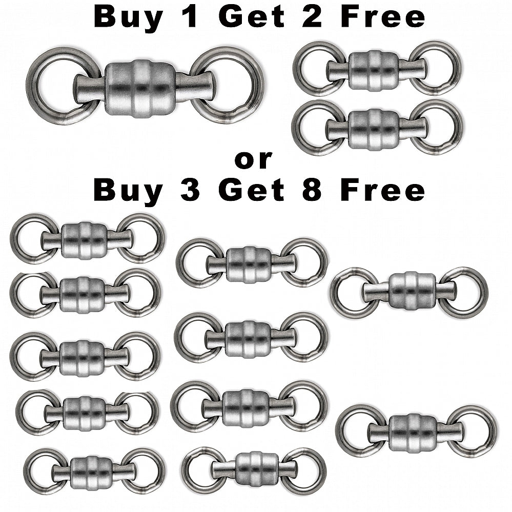 VMC Stainless Steel HD Ball Bearing Swivel with Welded Rings - Buy 1 Get 2 Free or Buy 3 Get 8 Free